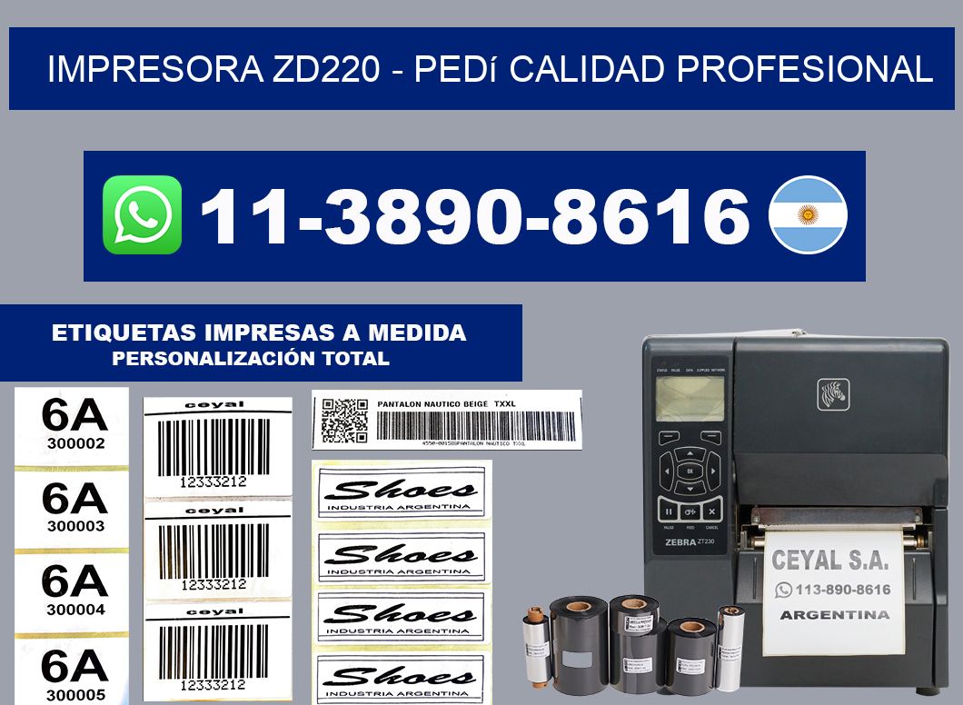 IMPRESORA ZD220 - Pedí calidad profesional