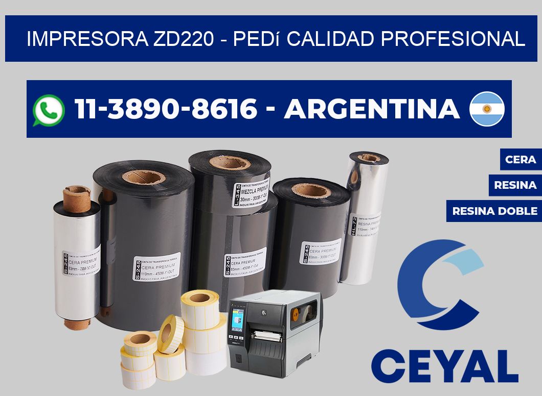 IMPRESORA ZD220 - Pedí calidad profesional
