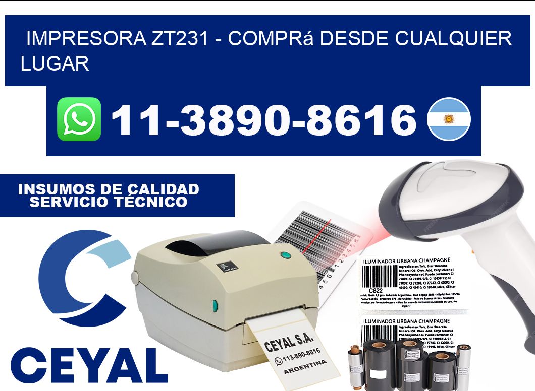 IMPRESORA ZT231 - Comprá desde cualquier lugar