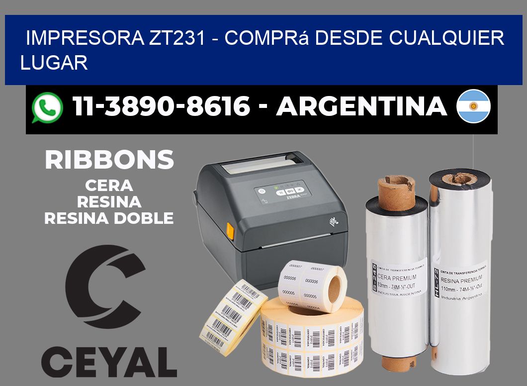 IMPRESORA ZT231 - Comprá desde cualquier lugar