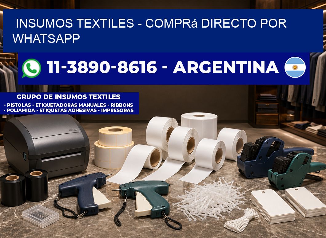 INSUMOS TEXTILES – Comprá directo por WhatsApp