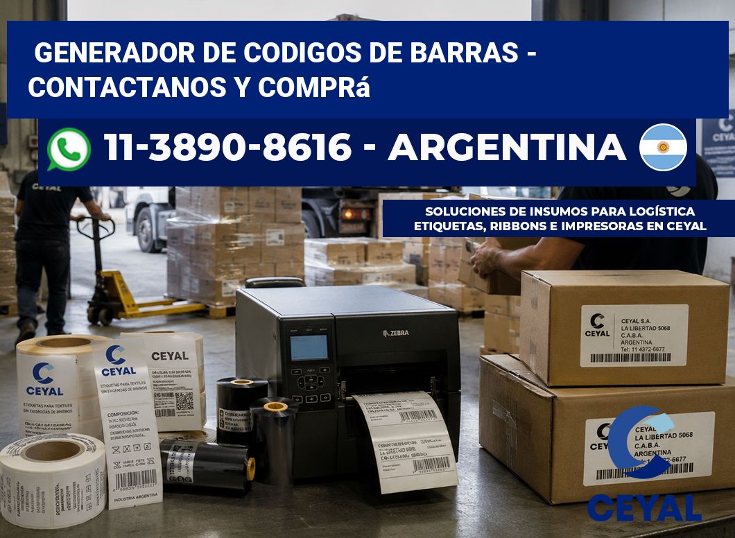 generador de codigos de barras - Contactanos y comprá