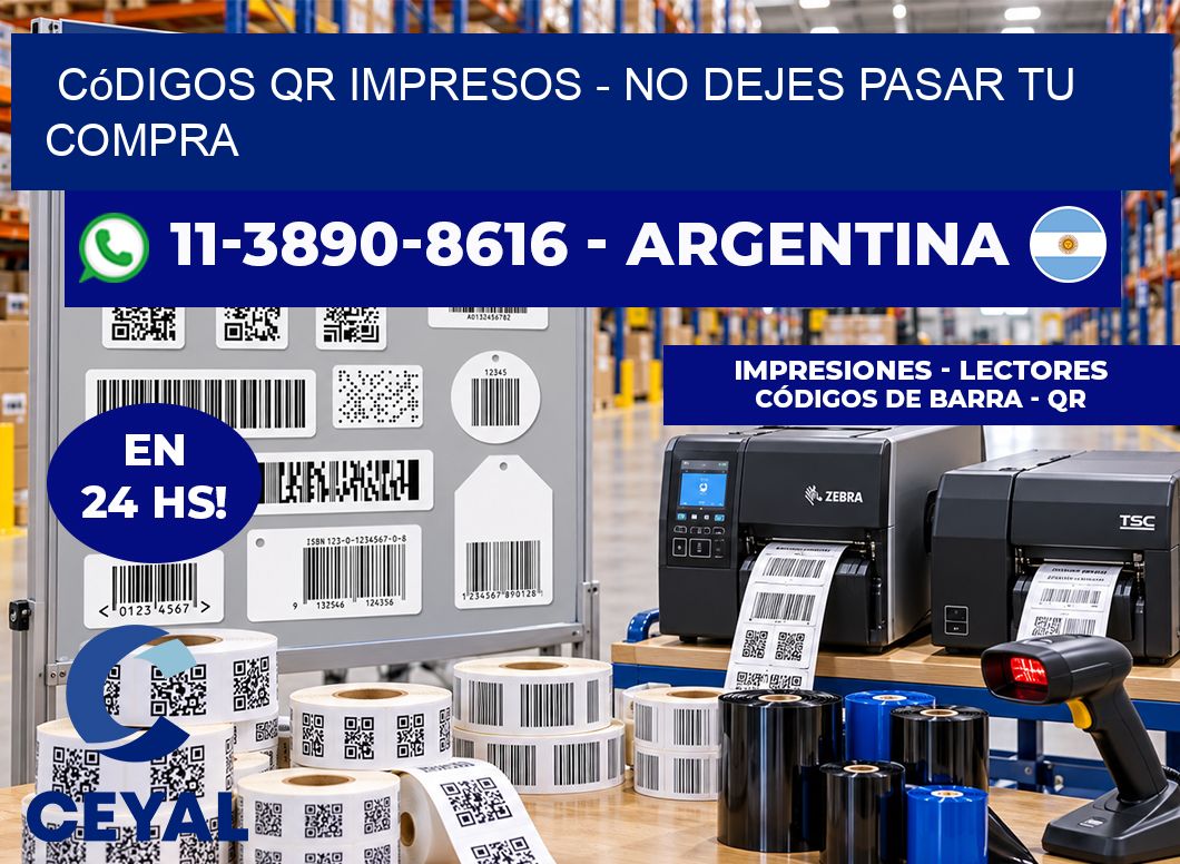 Códigos QR Impresos - No dejes pasar tu compra