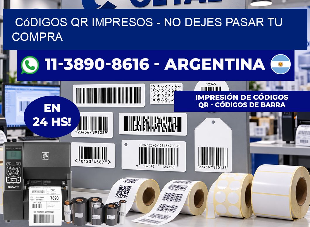 Códigos QR Impresos - No dejes pasar tu compra