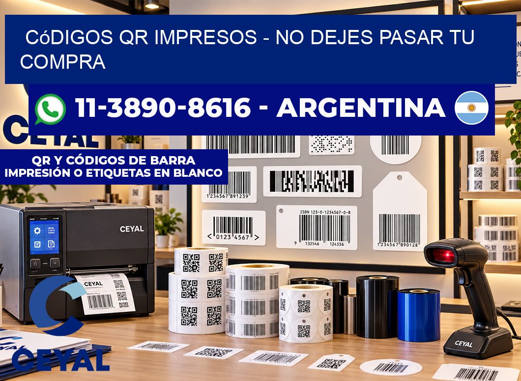 Códigos QR Impresos - No dejes pasar tu compra