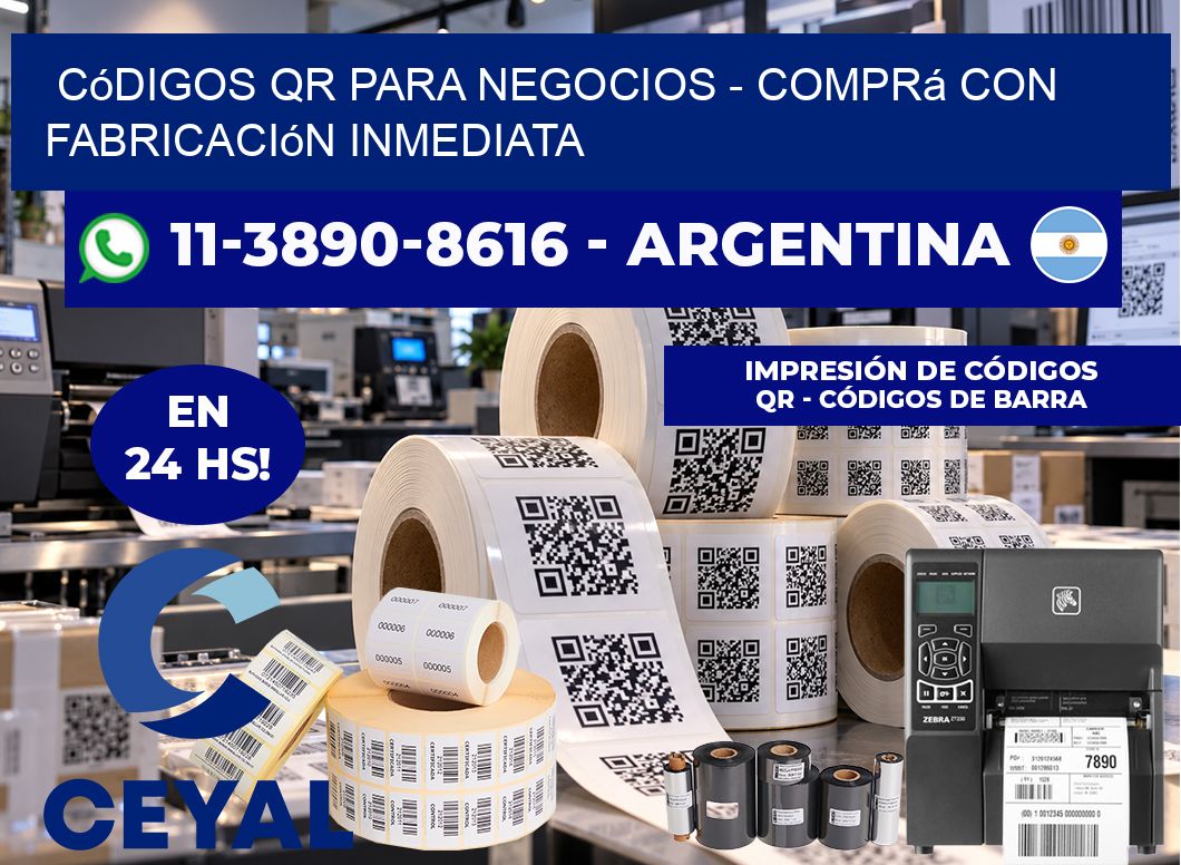 Códigos QR para Negocios - Comprá con fabricación inmediata