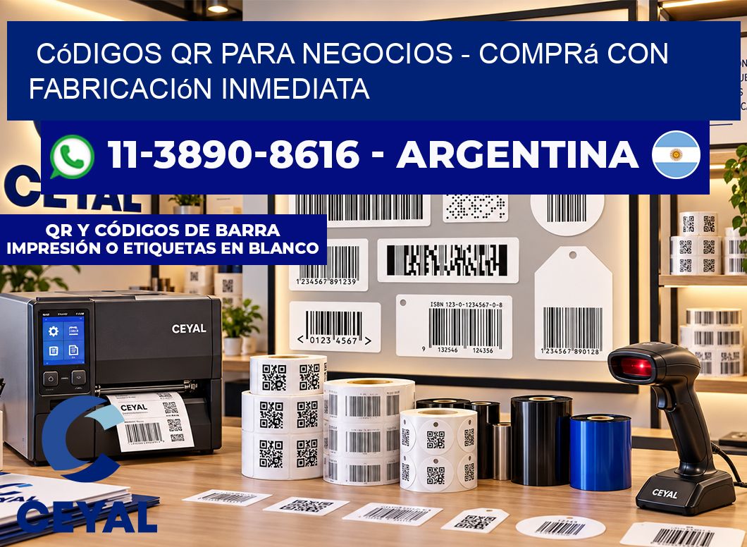 Códigos QR para Negocios - Comprá con fabricación inmediata