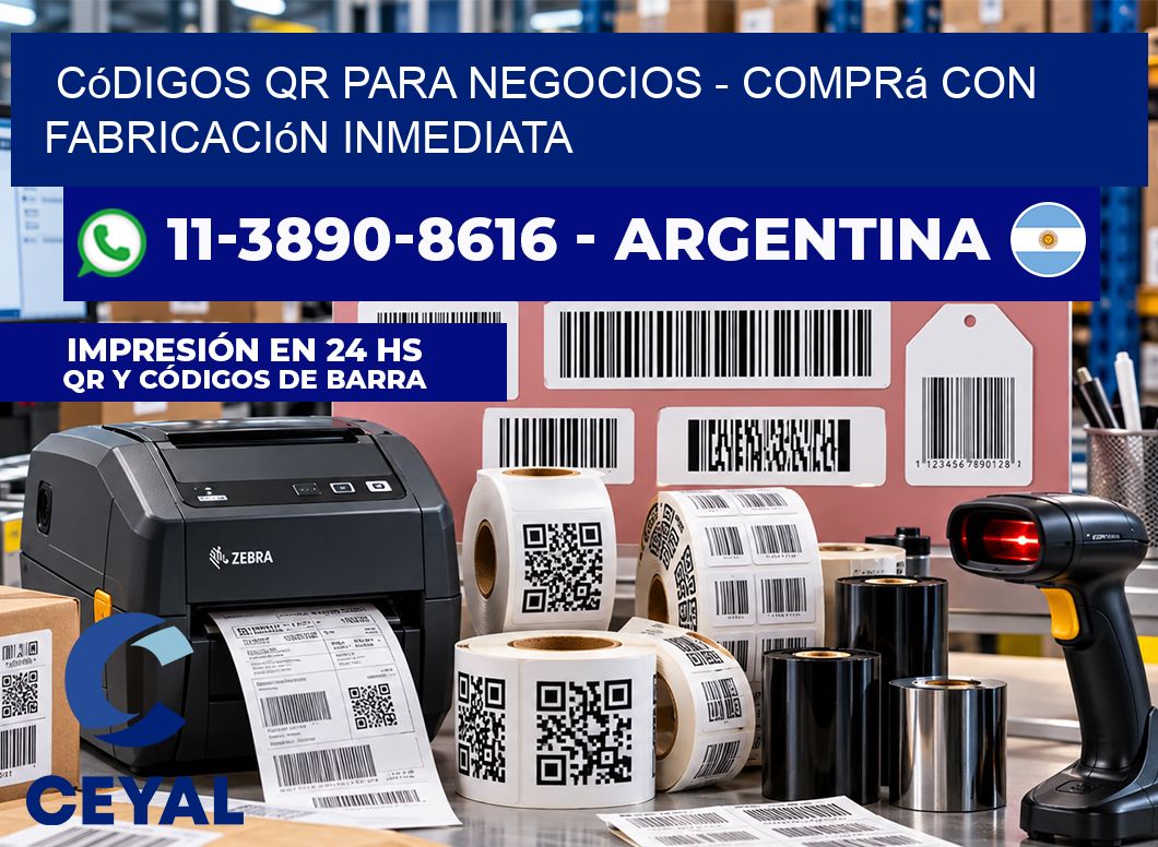 Códigos QR para Negocios – Comprá con fabricación inmediata