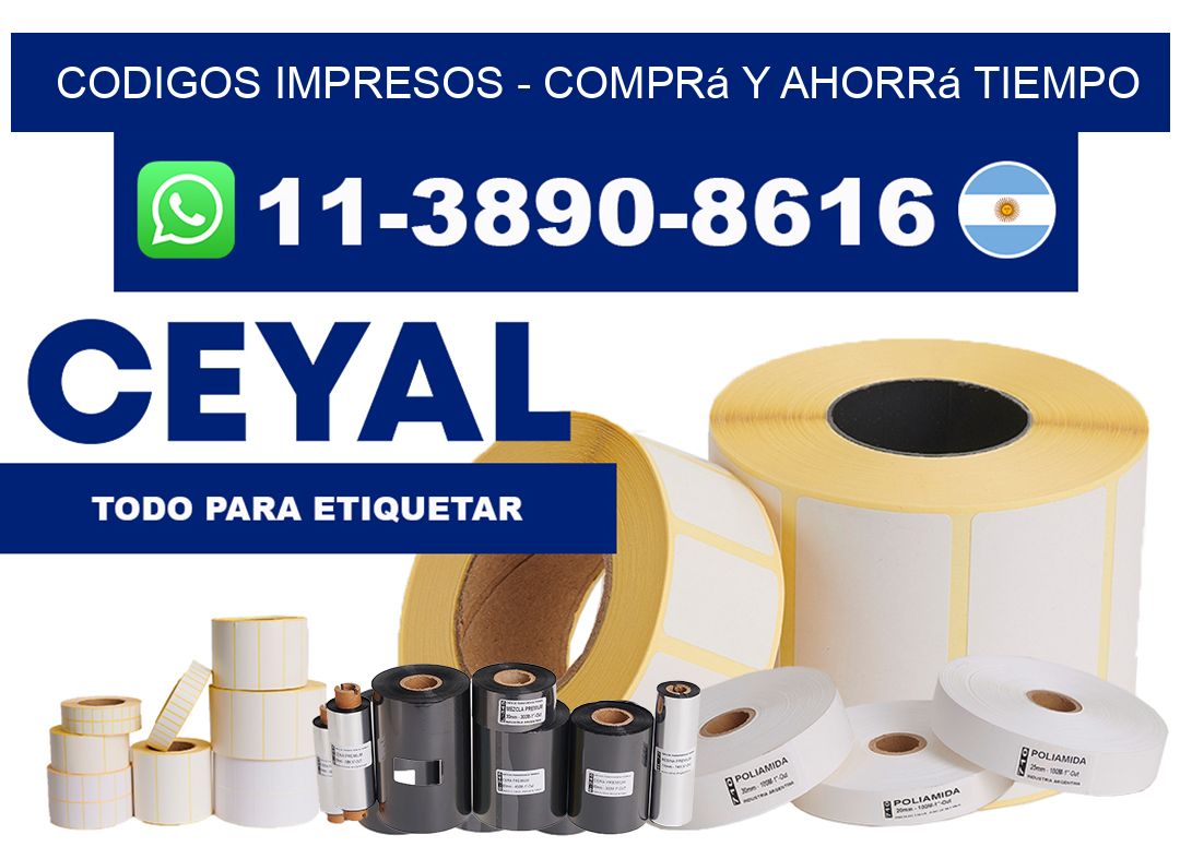 Codigos impresos - Comprá y ahorrá tiempo