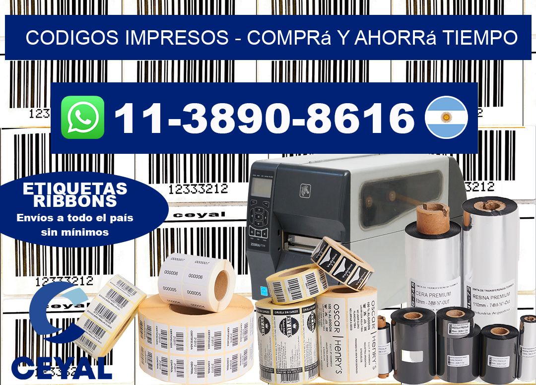 Codigos impresos - Comprá y ahorrá tiempo