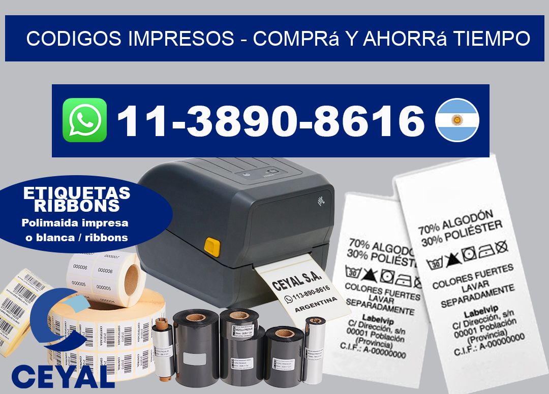 Codigos impresos – Comprá y ahorrá tiempo