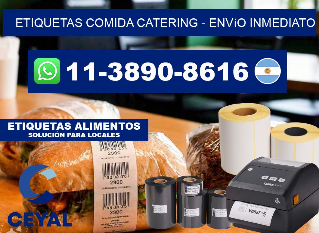 ETIQUETAS COMIDA CATERING - Envío inmediato