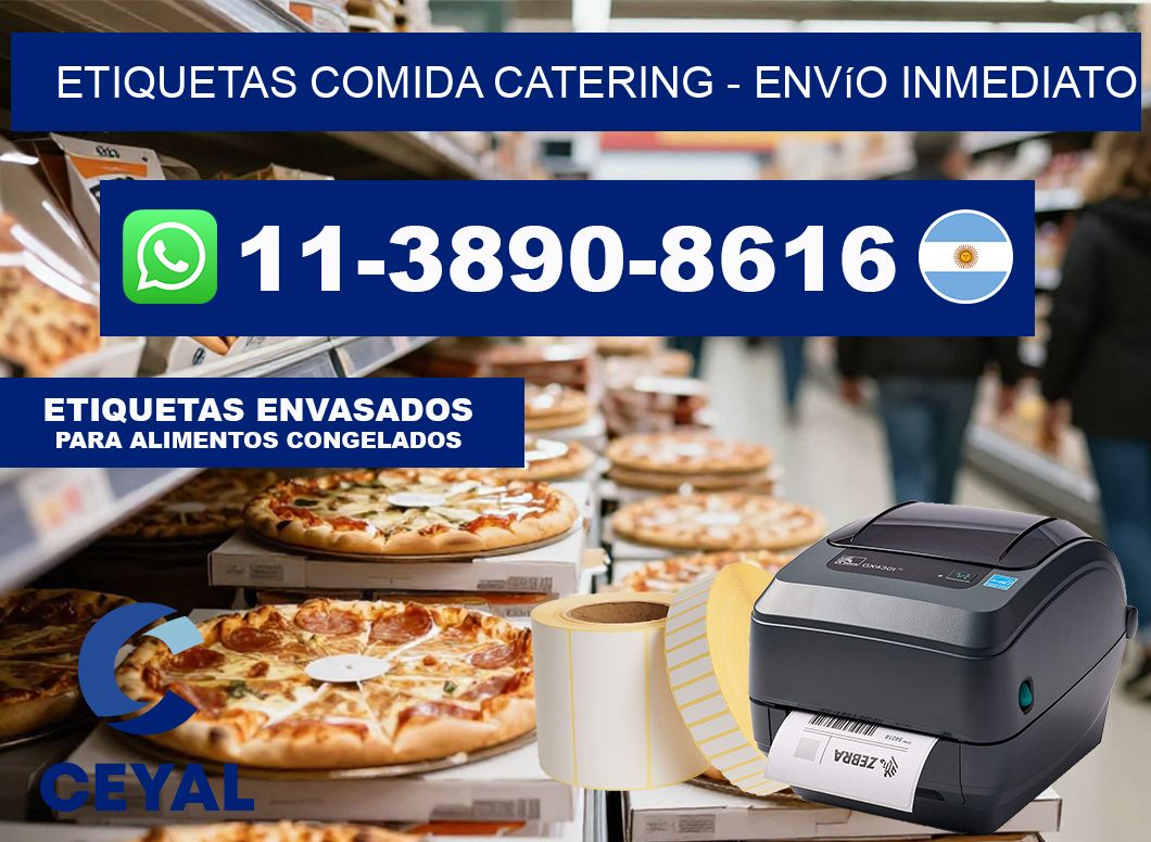 ETIQUETAS COMIDA CATERING - Envío inmediato