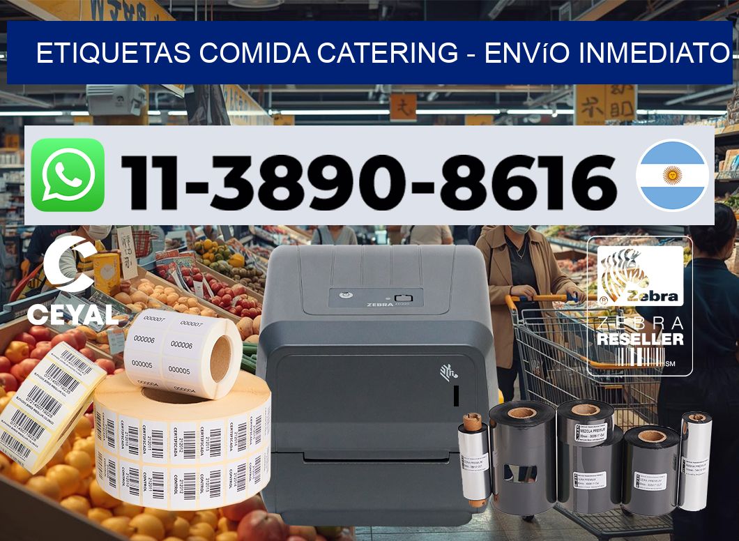 ETIQUETAS COMIDA CATERING - Envío inmediato