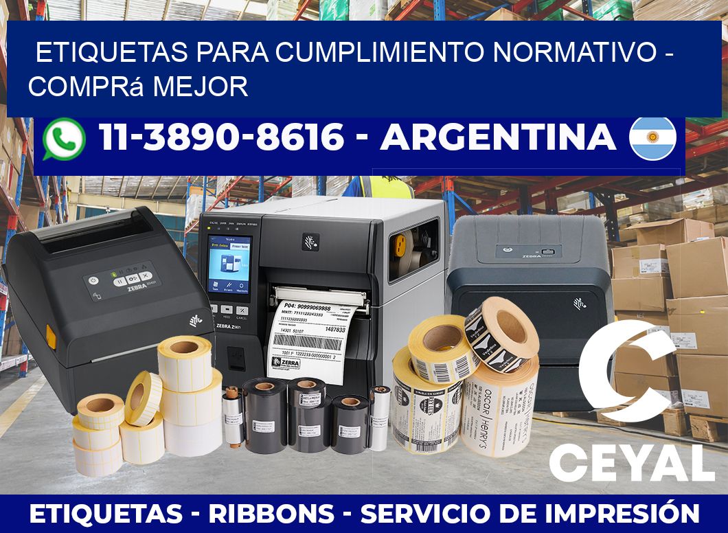 ETIQUETAS PARA CUMPLIMIENTO NORMATIVO – Comprá mejor