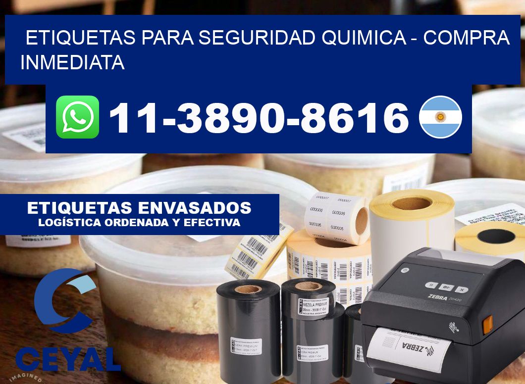 ETIQUETAS PARA SEGURIDAD QUIMICA - Compra inmediata