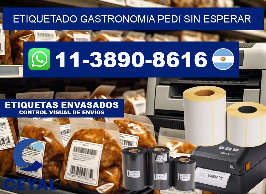 Etiquetado gastronomía Pedí sin esperar