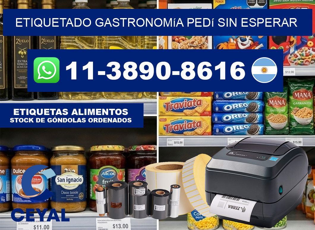 Etiquetado gastronomía Pedí sin esperar