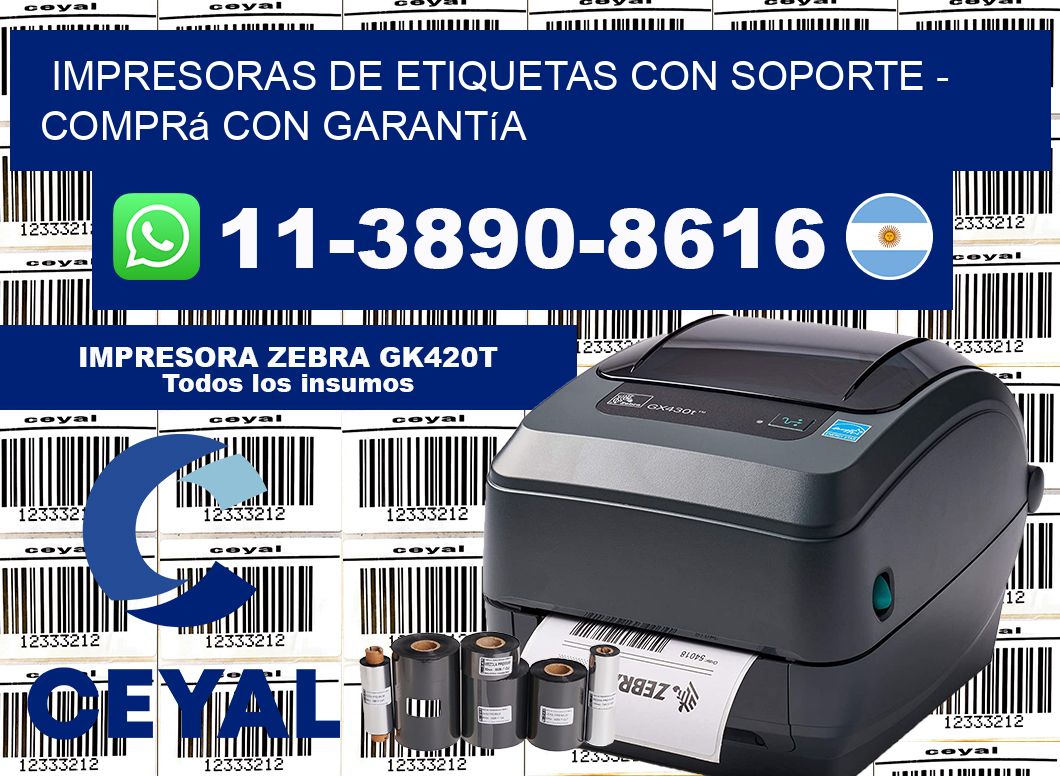 IMPRESORAS DE ETIQUETAS CON SOPORTE – Comprá con garantía