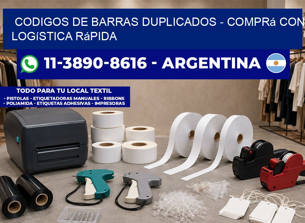 codigos de barras duplicados - Comprá con logística rápida