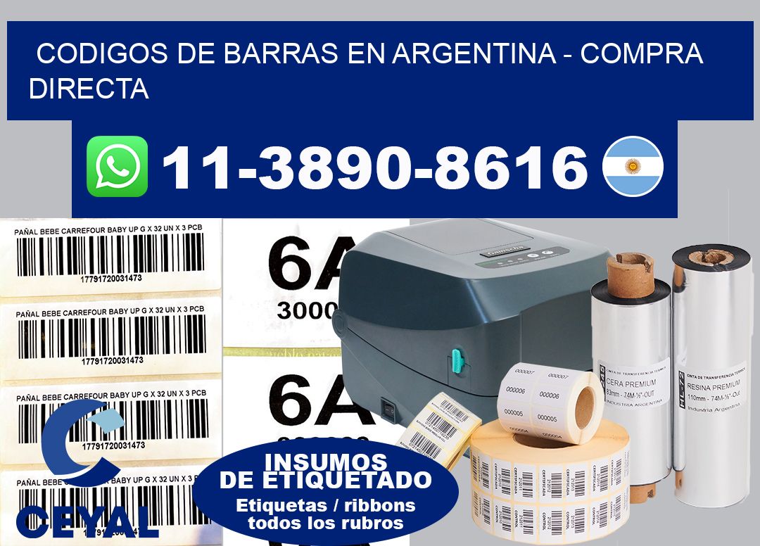 codigos de barras en argentina - Compra directa
