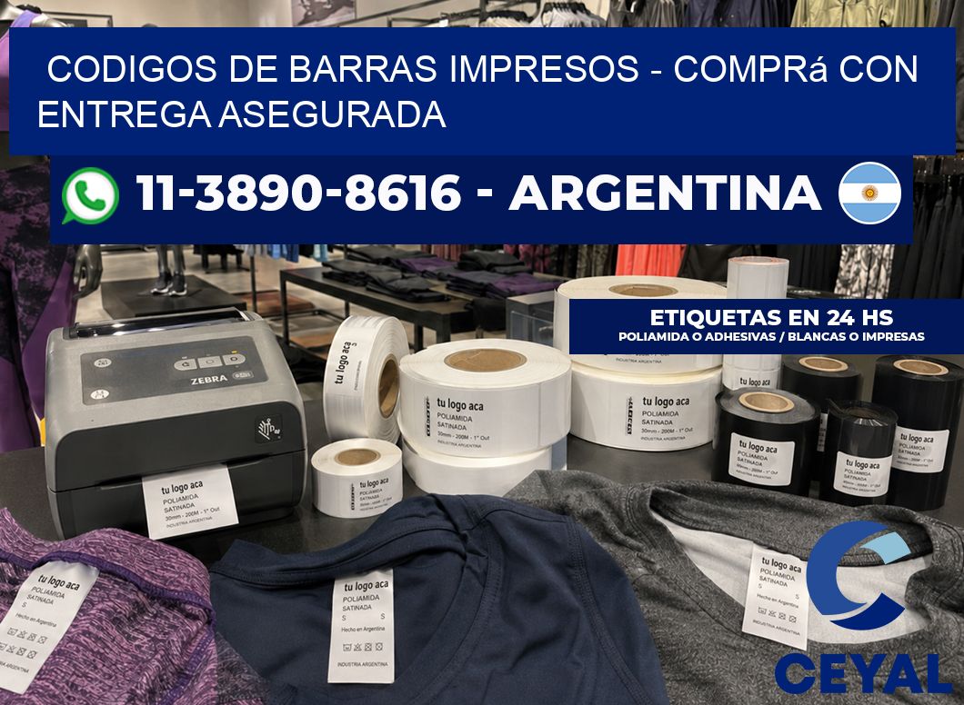 codigos de barras impresos - Comprá con entrega asegurada