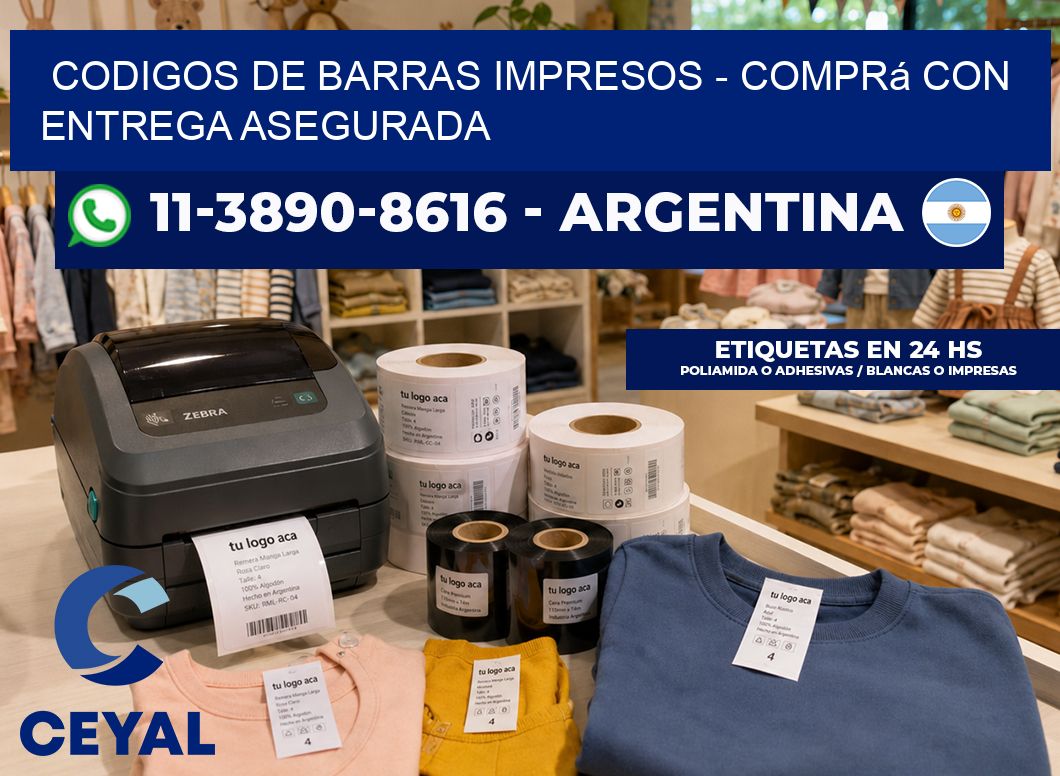 codigos de barras impresos – Comprá con entrega asegurada