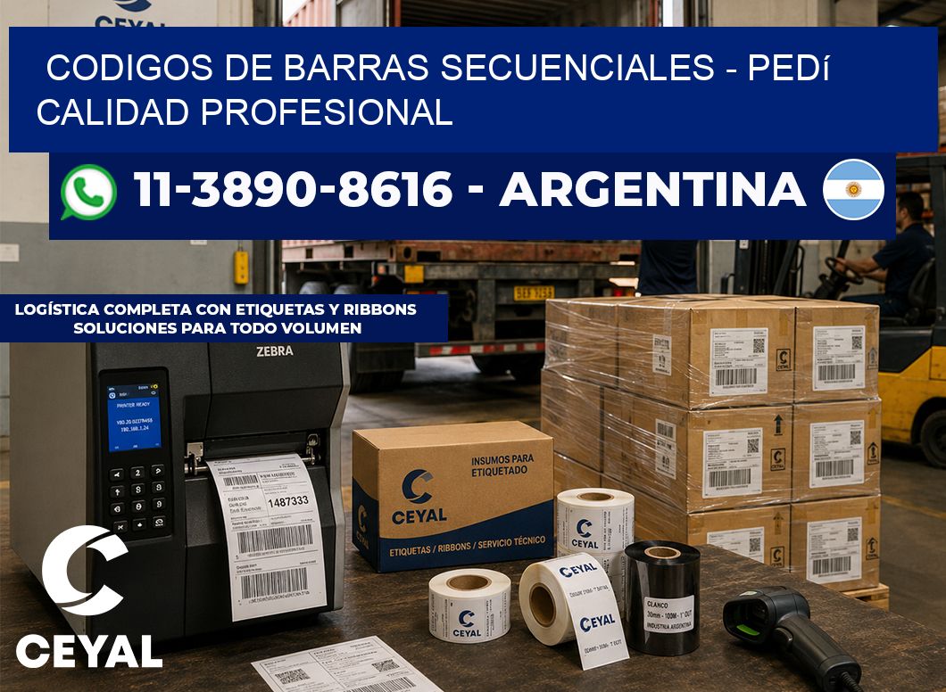 codigos de barras secuenciales - Pedí calidad profesional