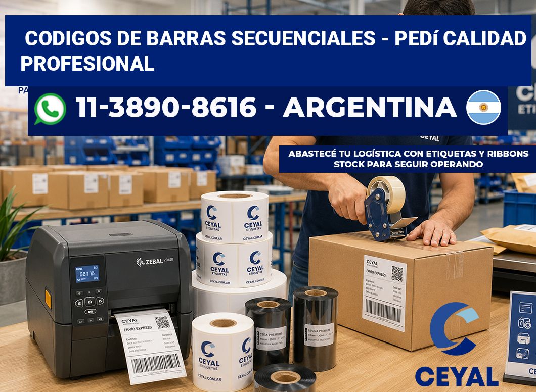 codigos de barras secuenciales – Pedí calidad profesional