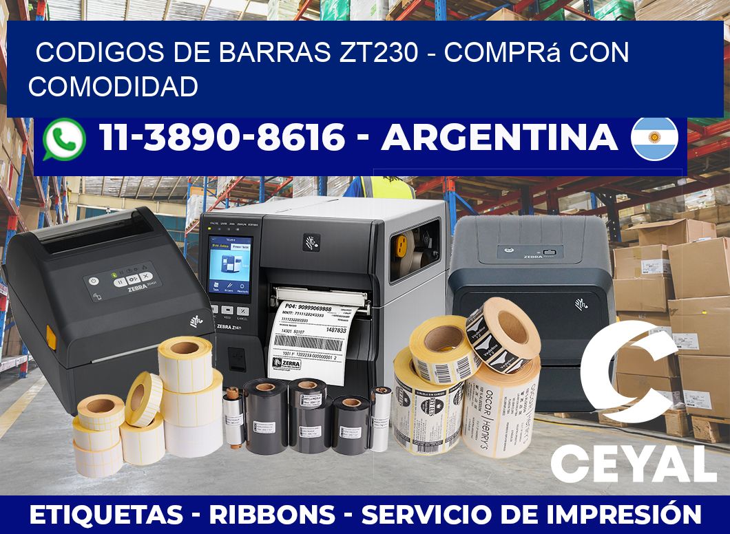 codigos de barras zt230 – Comprá con comodidad