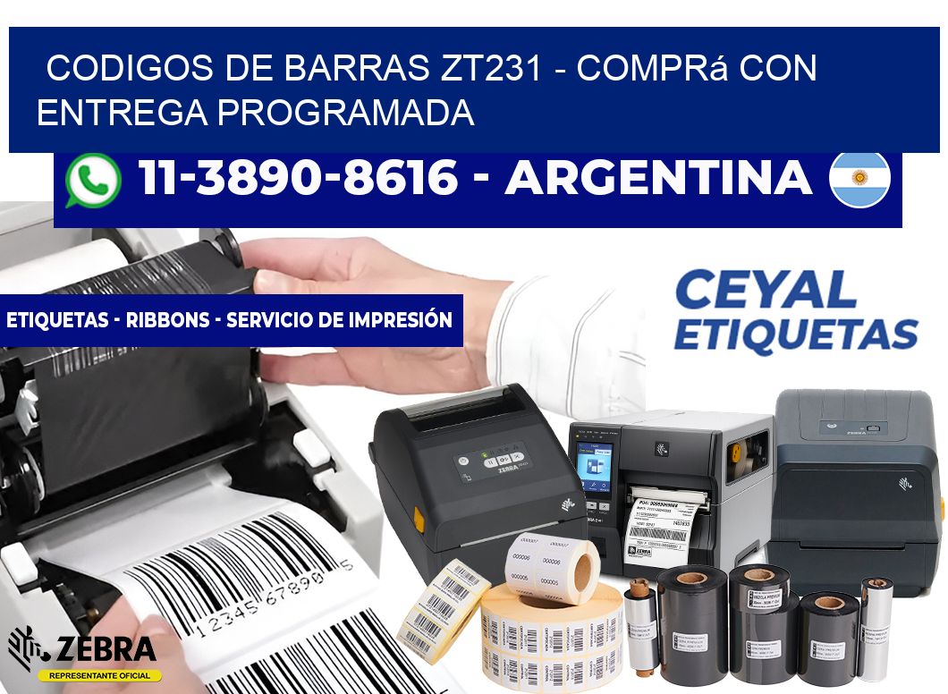 codigos de barras zt231 - Comprá con entrega programada