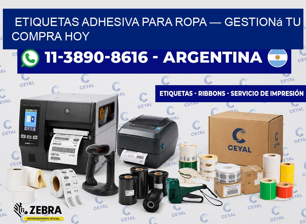 etiquetas adhesiva para ropa — Gestioná tu compra hoy