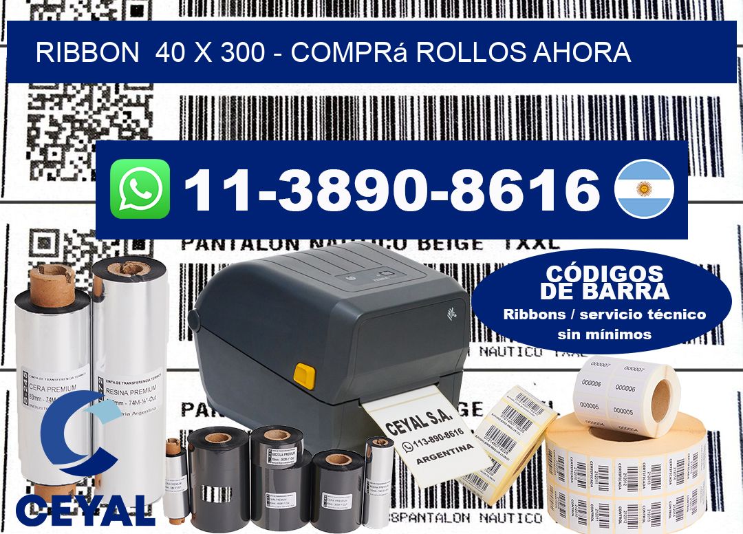 ribbon  40 x 300 - Comprá rollos ahora